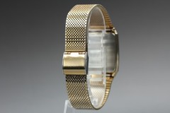 [EXC+5] Seiko Spirit 5E31-5A60 29mm Gold Square Tank Mens Watch From JAPAN