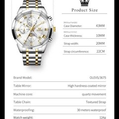 Waterproof Quartz Watch Men’s Luminous Luxury OLEVS Steel Men Stainless Strap