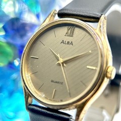 SEIKO ALBA Men’s Quartz Gold Dial Watch Used