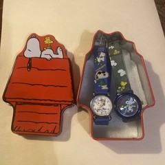 2 Rare Vintage Peanuts Snoopy Water Resistant Watch-Armitron