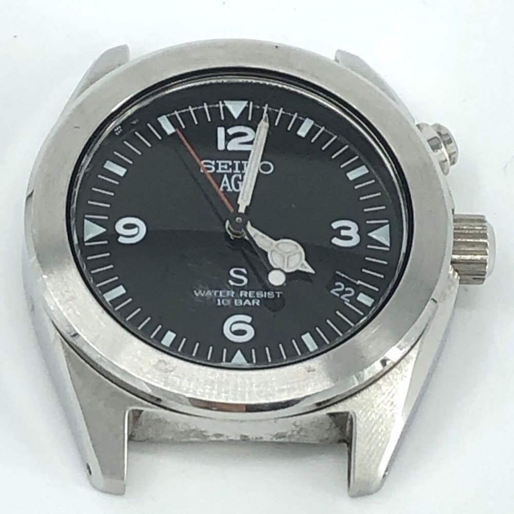 Seiko 5M22-6C30 Kinetic Men’s Watch Black Made in Japan 075865