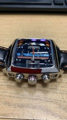 Automatic Mechanical Self-Wind Men’s Watch Square Sports Leather Band Waterproof