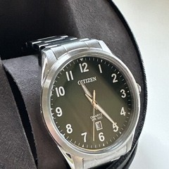 Citizen Men’s Watch Quartz Green Dial Silver Steel Bracelet BI1031-51X