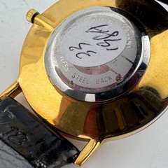 VTG Midwest Music Festival Quartz Watch Men Gold Tone Leather Analog New Battery