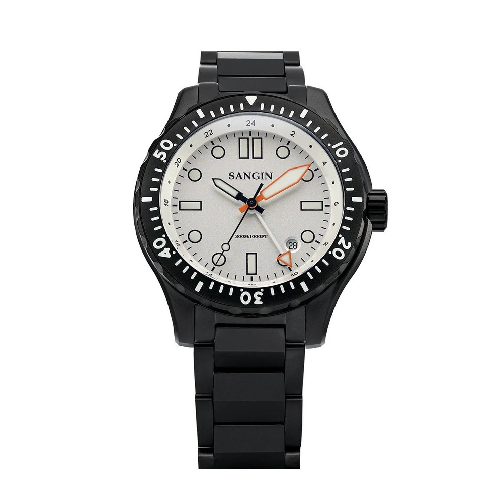Sangin Instruments Professional Polar DLC Matte Divers – Bond Expedition Strap