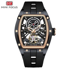 MINI FOCUS Men Mechanical Watch Automatic Hollow Out Rectangle Males Wristwatch