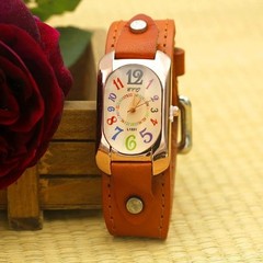 Shsby Cow Leather Strap Color Digital Rectangle Watch Women Bracelet Watches New