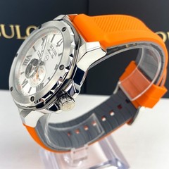 Bulova Marine Star 98A226 Men’s Watch 45MM White Dial Rubber Strap Automatic