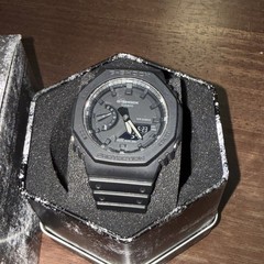 NEW Casio G-Shock CARBON CORE AnaDigi World Time Mens All Black Watch GA2100-1A1
