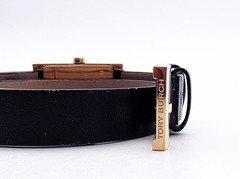 Tory Burch Buddy Signature Double-Wrap Leather Strap Ladies Designer Wristwatch