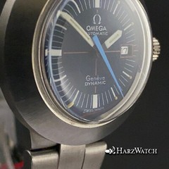 NOS Vintage Omega Geneve Dynamic Automatic Watch Steel Crosshair Dial 30Mm