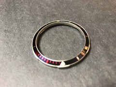60M BLU/BLK+RED MATTE BEZEL for Vostok Amphibian Komandirskie Watch -AS IS!