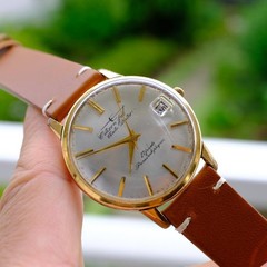 Citizen Jet Auto Dater 27 Jewels Gold Case Automatic Watch 37mm