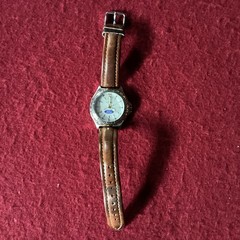 Fossil Watch With Ford Logo And Leather Wristband