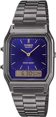 Casio Vintage AQ-230GG-2A Analog Digital Dual Time Watch Blue Men Japan New