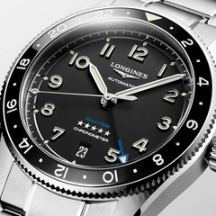 Longines Spirit Zulu Time Chronometer 39 MM Automatic Black Dial Watch L38024536