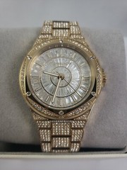 NEW Michael Kors Lennox Pave Glitz Crystal Gold Watch MK6991 NWOT Box