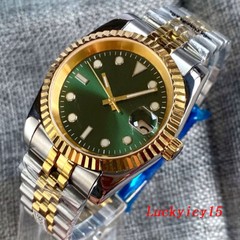 36mm 39mm Luminous Gold Sapphire Glass Polished NH35 PT5000 Automatic Mens watch