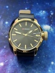 Curren 8208 Casual Analog Quartz Watch For Men Gold And Black Pre-Owned