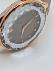 Swarovski Octea Nova 5649999 Womens Rose Gold Case Beige Leather Band Wristwatch