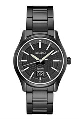 Seiko SUR515 All Black Streetwear Geometric Dial Sapphire Crystal w/ Date Watch