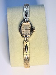 Bulova Women’s Gold & Silver Tonneau Wristwatch Metal Bracelet Fold-Over Clasp