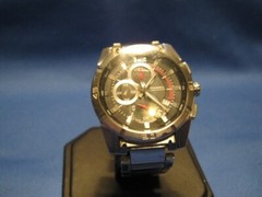 Fossil Blue CH-2499 Quartz Wristwatch with Metal Band and New Battery