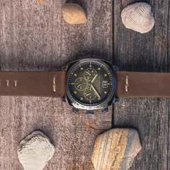 Spinnaker Hull Chronograph Green Dial / Leather | Green Dial 42mm Quartz Wristwa