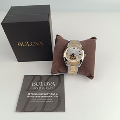 Bulova Surveyor 98A284 Men’s Automatic Watch Silver-Gold Dial Two-Tone Steel