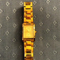 Invicta Women’s Rectangular Gold Tone Quartz Dress Watch Bracelet Roman 30m
