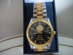 BRADFORD EXCHANGE FIRE FIGHTER STAINLESS STEEL WATCH TWO TONE