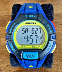 Rare Timex Ironman M170 30 Year Anniversary Blue Yellow Orange Great Condition