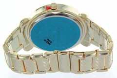 Geneva Men Hip-Hop Gold Plated Rapper’s Metal Band C. Zirconia Luxury Watch