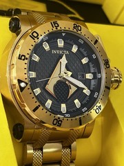 Invicta DC Comics Aquaman Automatic Watch Limited Edition Gold Clr NEEDS BATTERY