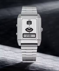 Future Retro Style Y2K Watch Streetwear Tri Quartz Digital Display Sport Silver