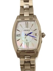 SEIKO Solar Watch Analog Stainless WHT SLV 1B32 0AX0