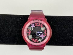 CASIO vintage BGA-130 PINK Analog Digital Neon Dial Baby-G Watch-New Battery