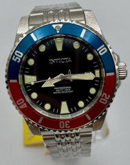 Invicta Pro Diver Automatic Men’s 44mm Pepsi Bezel Lume Markers SS Watch 39751