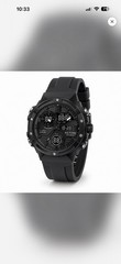 Activa Men’s Analog-Digital Quartz Chronograph Alarm 30m Black Rubber 51mm
