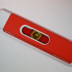 Swatch Swiss Made Retro Rosso GR185 34MM Red Fluo Yellow Screen Silicone Watch