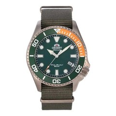 Orient Sports Automatic Green Dial Bronze Nylon Strap 43.4mm Watch RA-AC0K04E