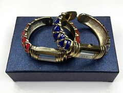 GOSSIP Bracelet Watches Gold Tone Red Blue GSP484 & GSP488 NEED BATTERIES