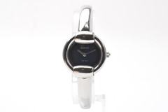 GUCCI 1400L Vintage Women’s Quartz Bangle Watch Silver Case Black Dial [Exc+4]