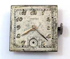 Vintage CROTON 634 F3X 17 Jewels Art Deco Men’s 21mm Watch Movement PARTS REPAIR