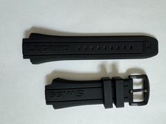 Swiss Legend Neptune SL-2184 Silicone/Rubber black band strap for 48mm watches