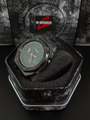 Casio GA-2100 G-Shock Watch – Sandblasted Black Case Mod – Black Dial