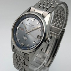 Vintage 1967 CITIZEN SEVEN STAR Deluxe 7 Blue Chapter Ring Automatic Japan #2582