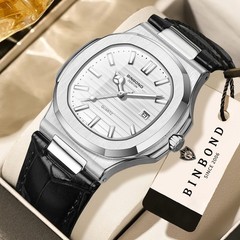 Poedagar Luxury Square Men Watch Date Waterproof Luminous Wristwatch