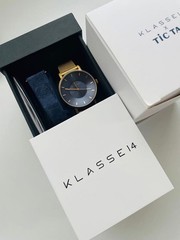 with new battery KLASSE14 TicTAC wristwatch 36mm Gold Navy color