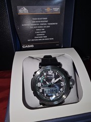 Casio Pro Trek Analog/Digital Quartz Triple Sensor 100m Black/Green w/ Box